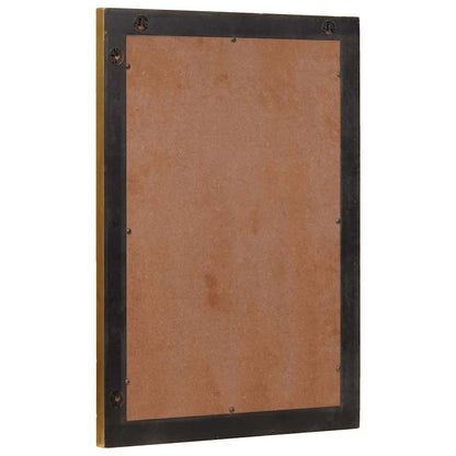 Specchio da bagno con specchio Nero e Oro 50 x 2,5 x 70 cm