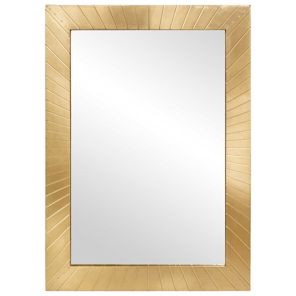 Specchio da bagno con specchio Nero e Oro 50 x 2,5 x 70 cm