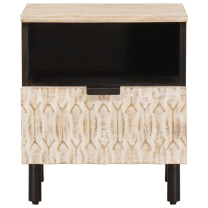 Armadio da Notte con cassetto 2 pcs Bianco 40 x 33 x 46 cm