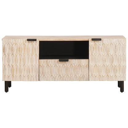 Mobile TV con cassetto Finitura Bianco Lavato 105 x 33 x 46 cm