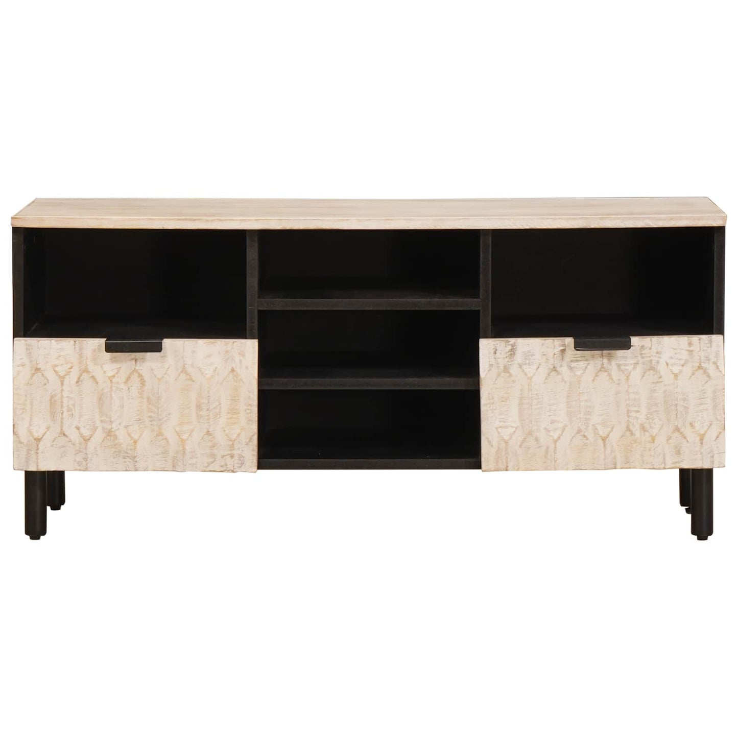 Mobile TV con cassetto Finitura Bianco Lavato 100 x 33 x 46 cm