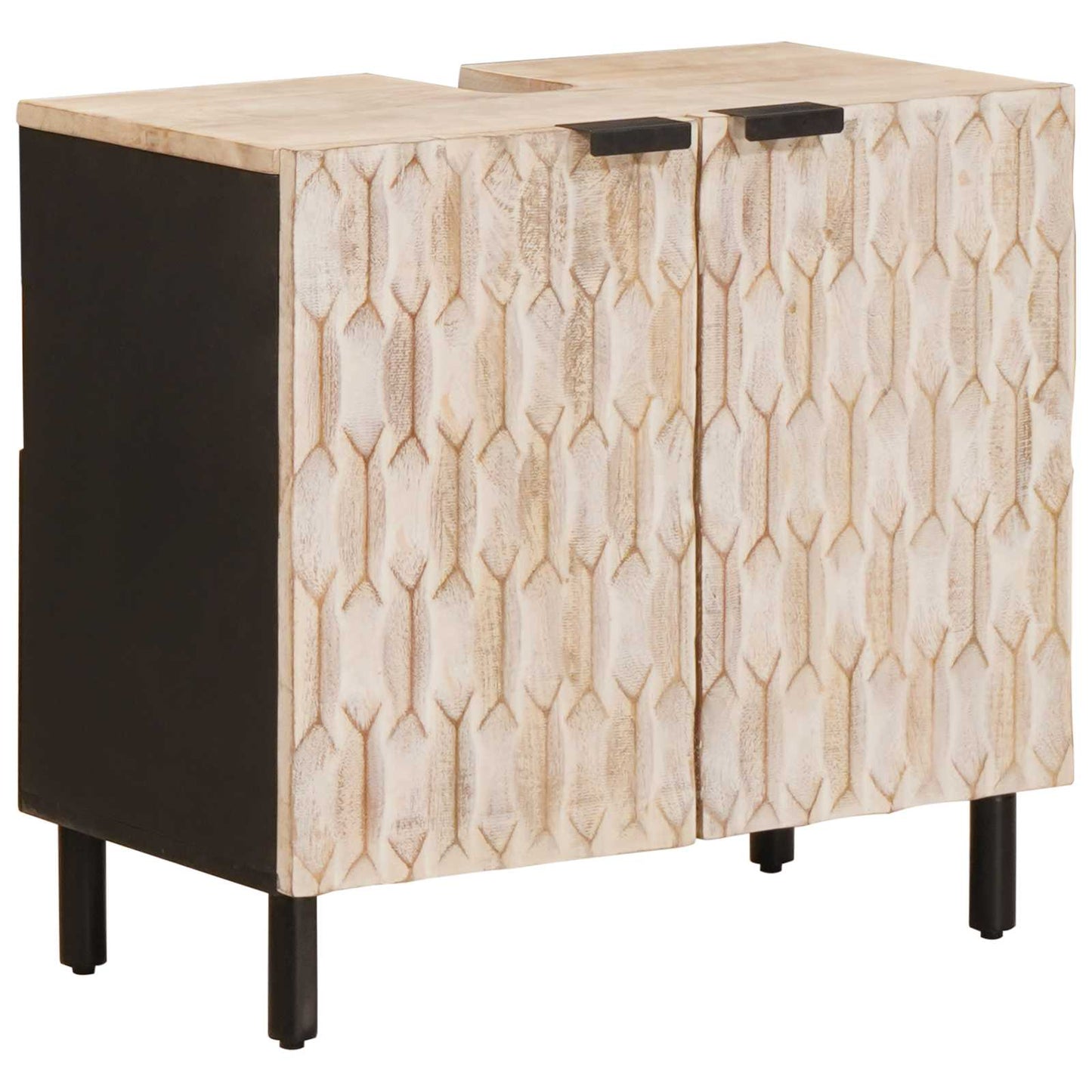 Armadio per Lavabo da Bagno con porta Bianco 62 x 33 x 58 cm