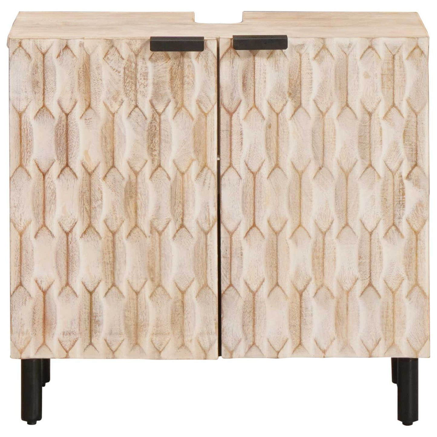 Armadio per Lavabo da Bagno con porta Bianco 62 x 33 x 58 cm