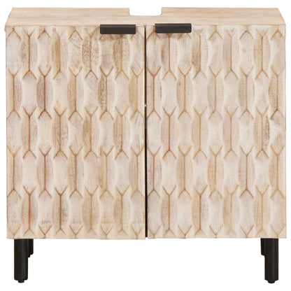 Armadio per Lavabo da Bagno con porta Bianco 62 x 33 x 58 cm