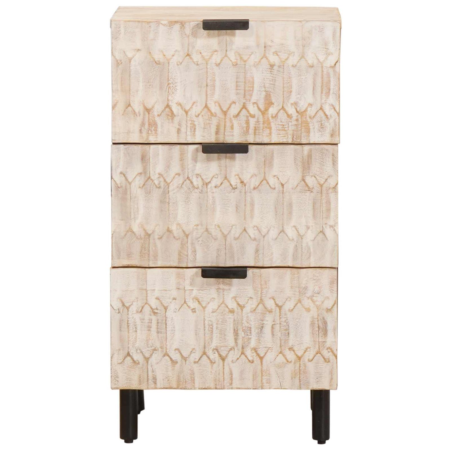 Credenza con cassetto Finitura Bianco Lavato 40 x 33 x 75 cm