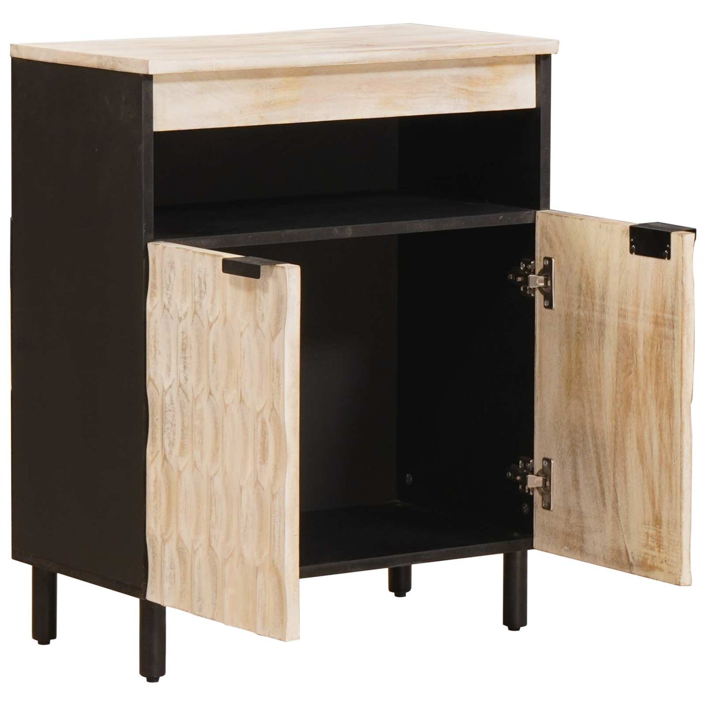 Credenza con porta Finitura Bianco Lavato 60 x 33 x 75 cm