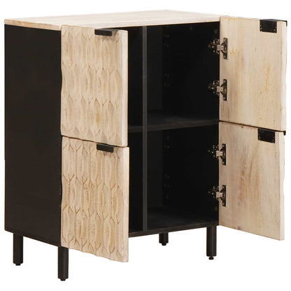 Credenza con porta Finitura Bianco Lavato 60 x 33 x 75 cm