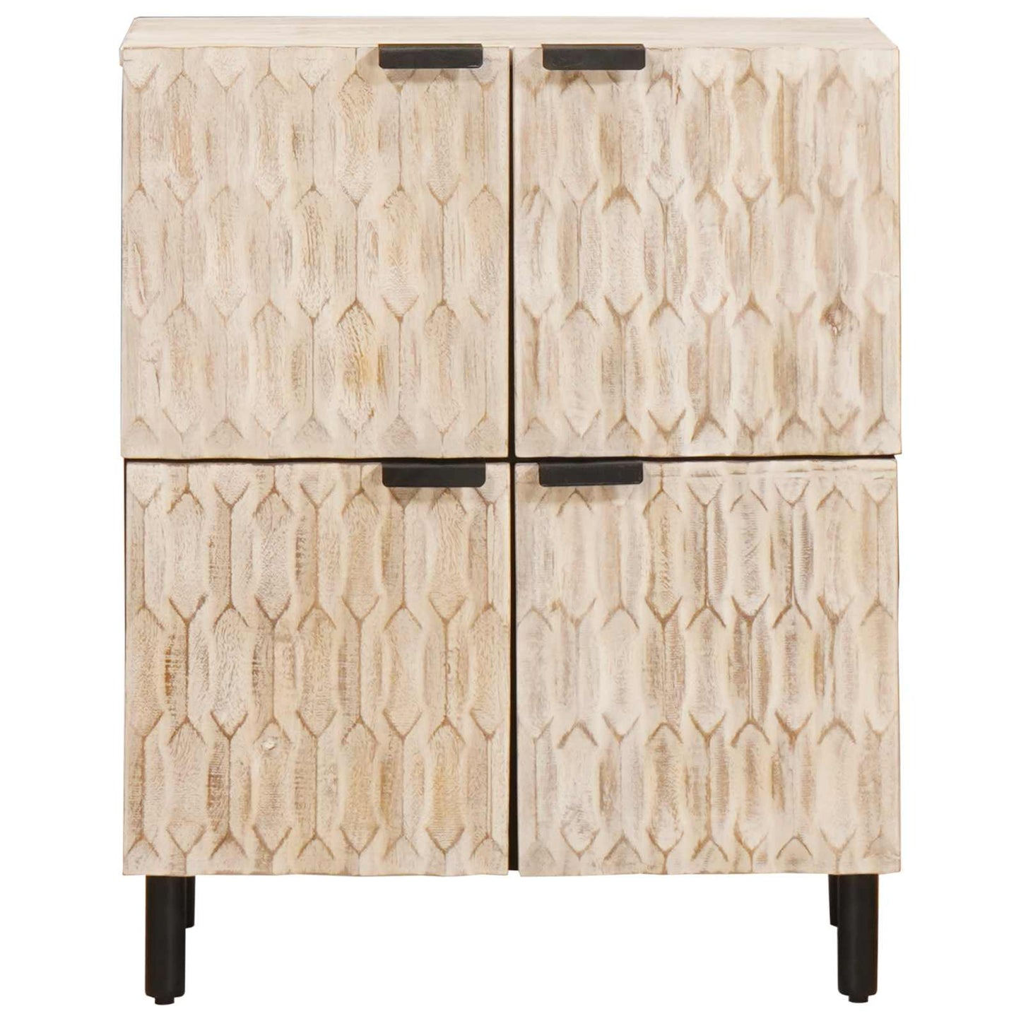 Credenza con porta Finitura Bianco Lavato 60 x 33 x 75 cm