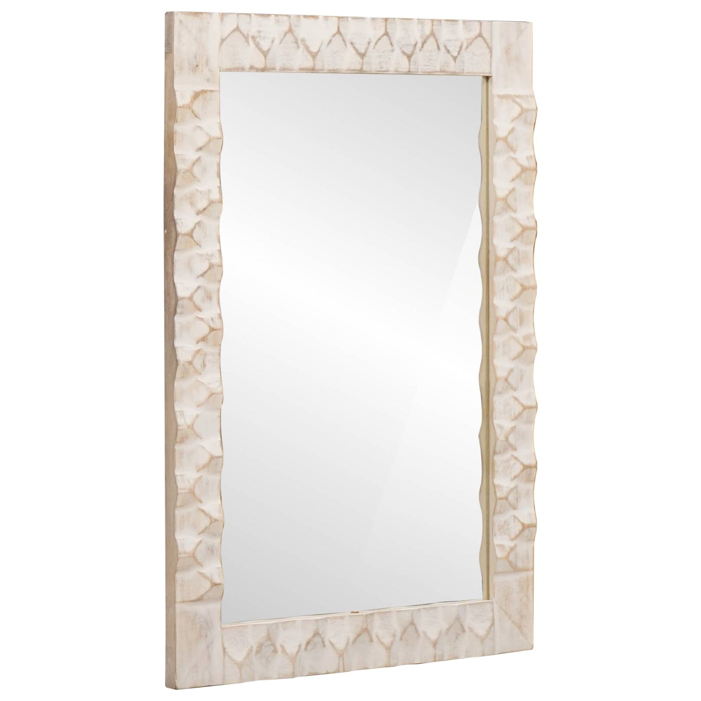 Specchio da bagno Finitura Bianco Lavato 50 x 70 x 2,5 cm