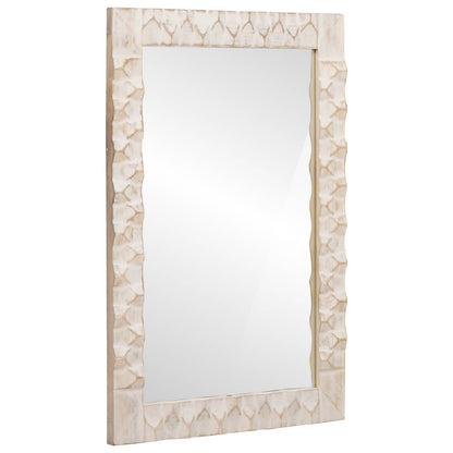 Specchio da bagno Finitura Bianco Lavato 50 x 70 x 2,5 cm