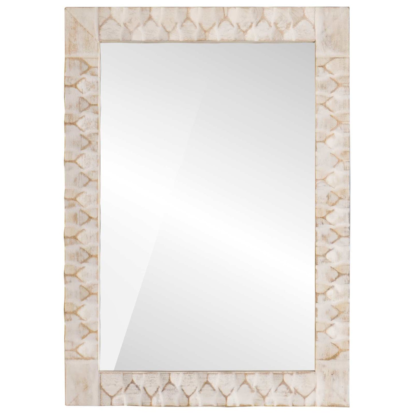 Specchio da bagno Finitura Bianco Lavato 50 x 70 x 2,5 cm