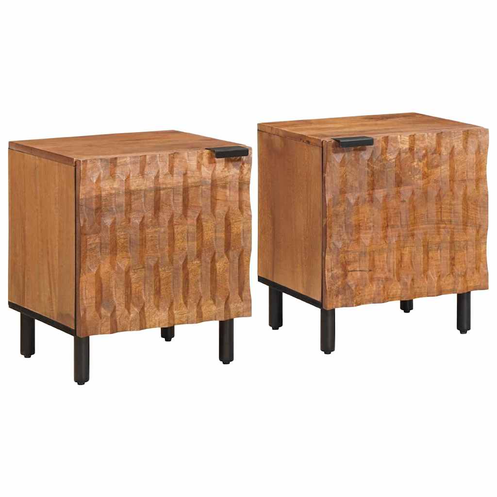 Armadio da Notte 2 pcs Marrone 40 x 33 x 46 cm