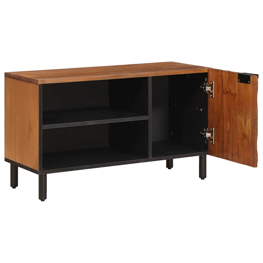 Mobile TV con porta Finitura Marrone Acacia 80 x 33 x 46 cm