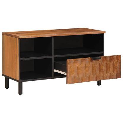 Mobile TV con cassetto Finitura Marrone Acacia 80 x 33 x 46 cm