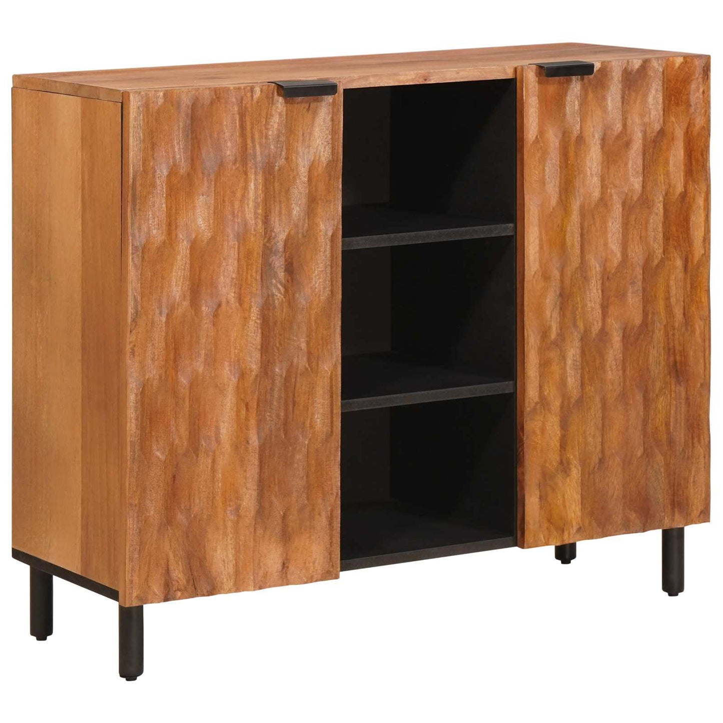 Credenza con porta Finitura Marrone Acacia 90 x 33 x 75 cm