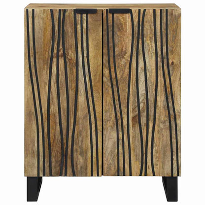 Credenza Naturale 60 x 33,5 x 75 cm Legno di mango massello