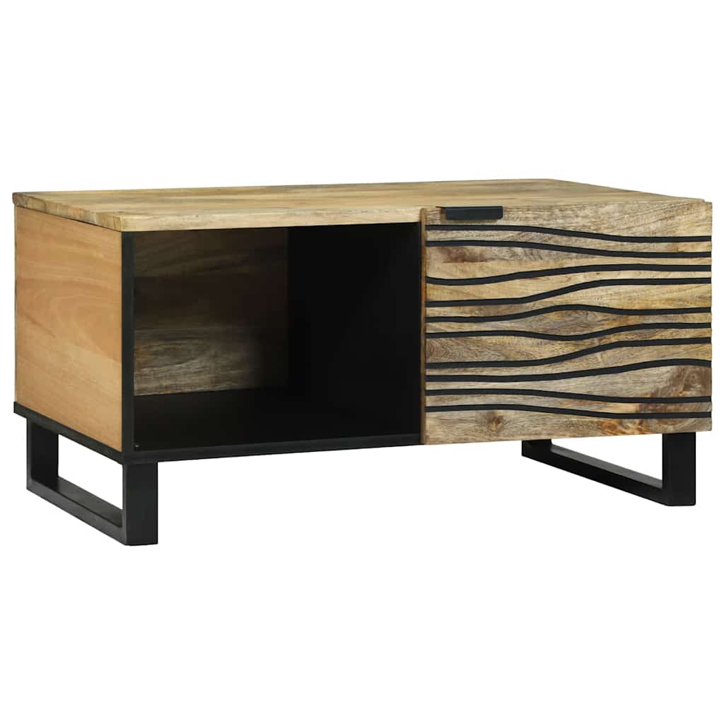 Tavolino da salotto Marrone e Nero 80 x 50 x 40 cm