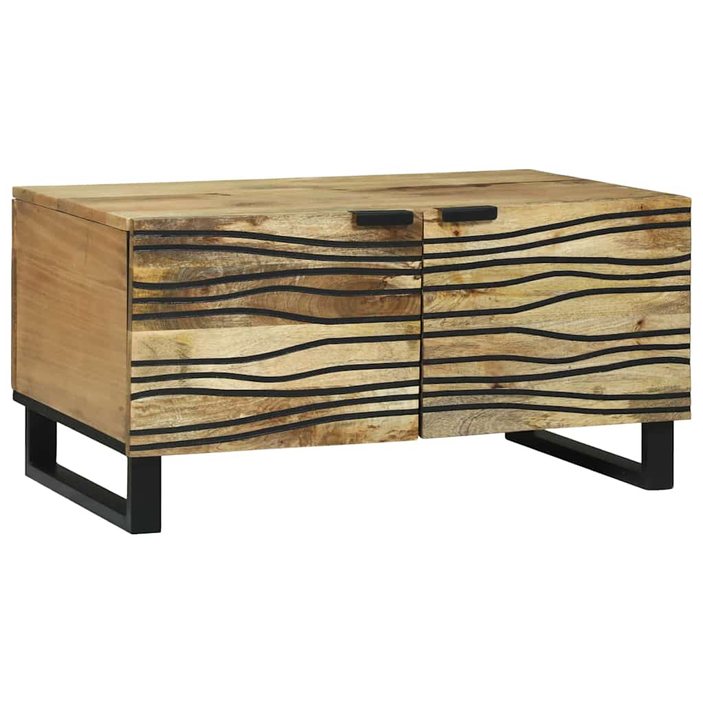 Tavolino da salotto Marrone e Nero 80 x 50 x 40 cm