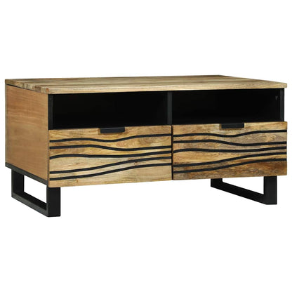 Tavolino da salotto con cassetto Marrone e Nero 80 x 54 x 40 cm
