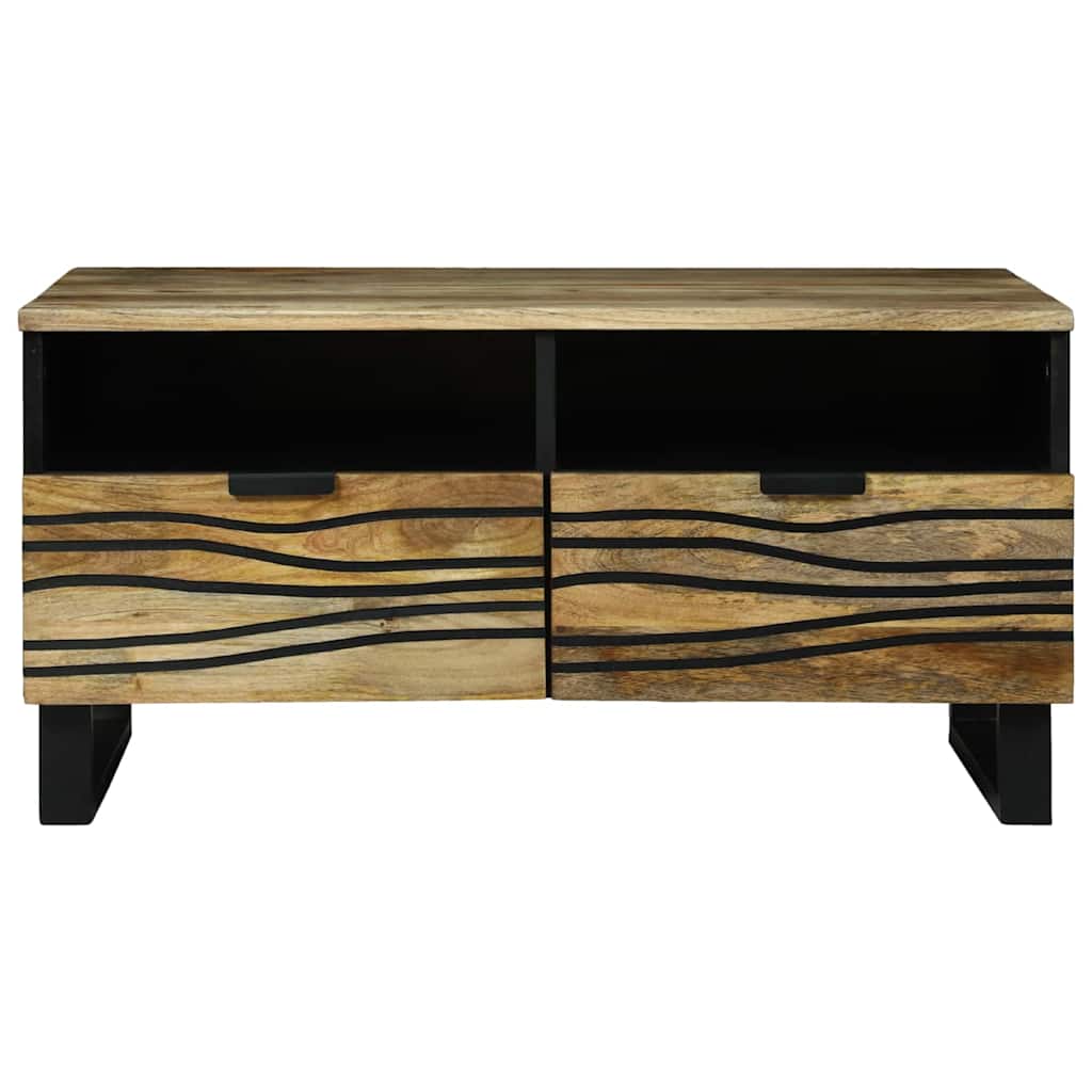 Tavolino da salotto con cassetto Marrone e Nero 80 x 54 x 40 cm