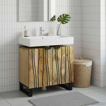 Armadio per Lavabo da Bagno con porta Marrone 62 x 33 x 58 cm