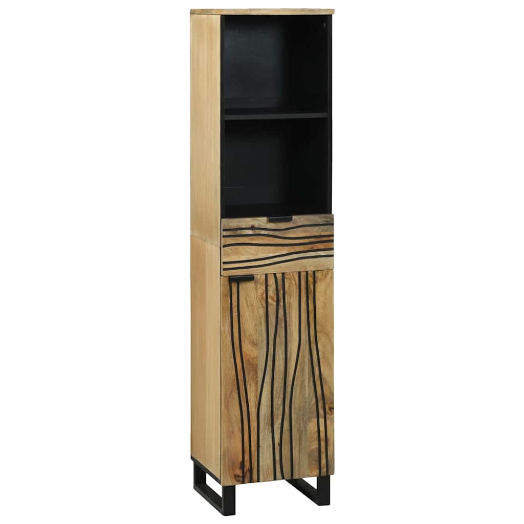 Armadio per Lavabo da Bagno con porta Marrone 38 x 33 x 160 cm