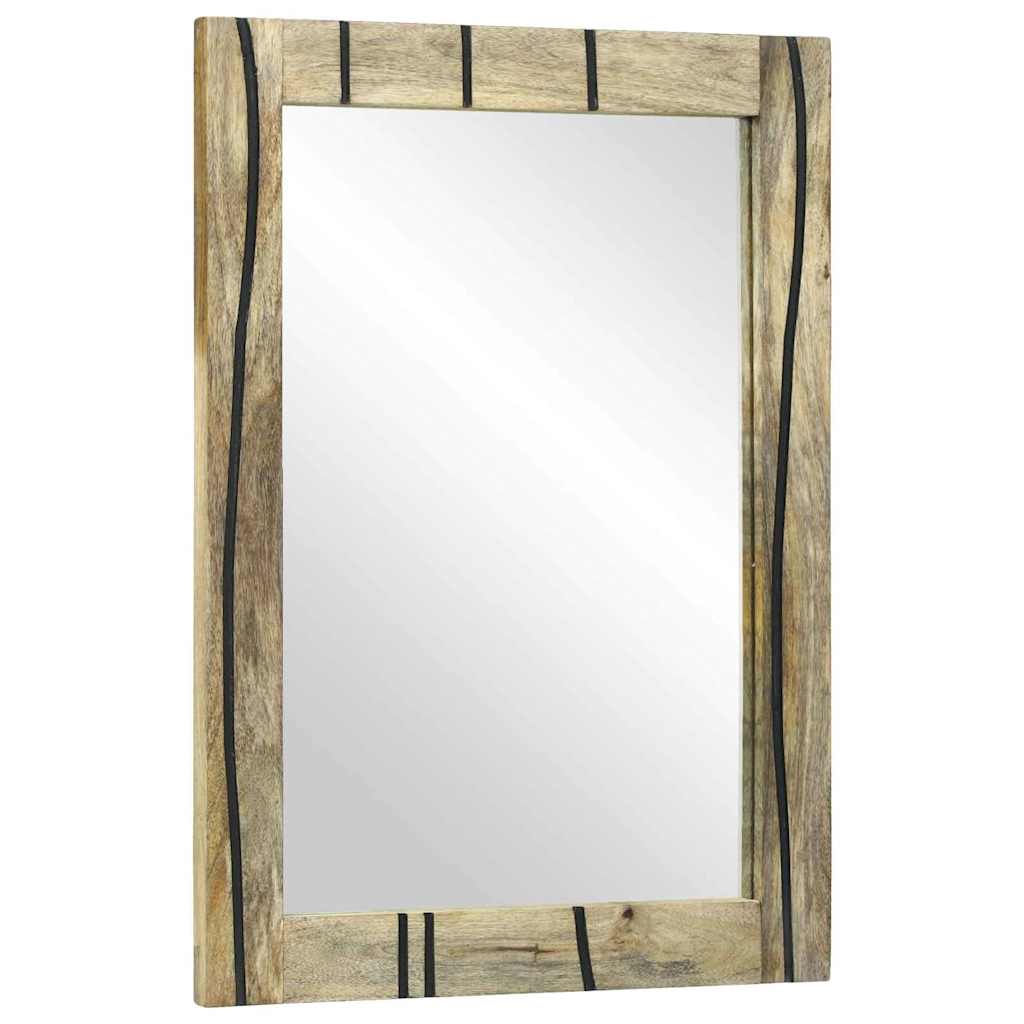Specchio da bagno con specchio Marrone 70 x 50 x 2,5 cm