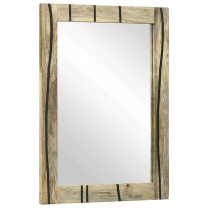 Specchio da bagno con specchio Marrone 70 x 50 x 2,5 cm
