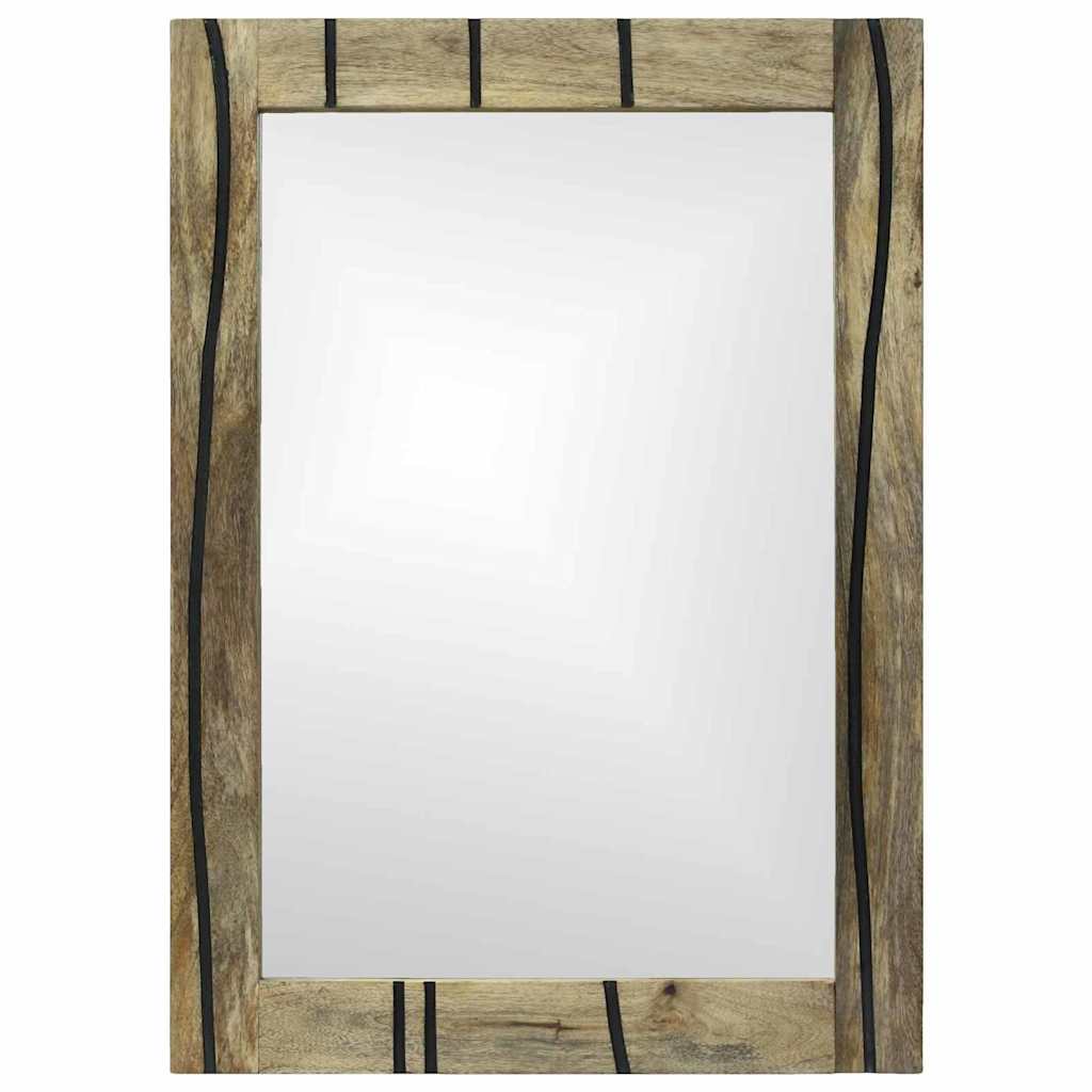 Specchio da bagno con specchio Marrone 70 x 50 x 2,5 cm