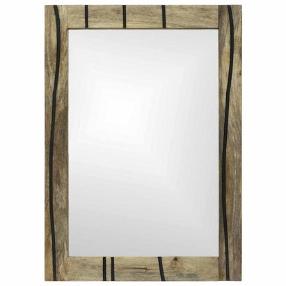 Specchio da bagno con specchio Marrone 70 x 50 x 2,5 cm