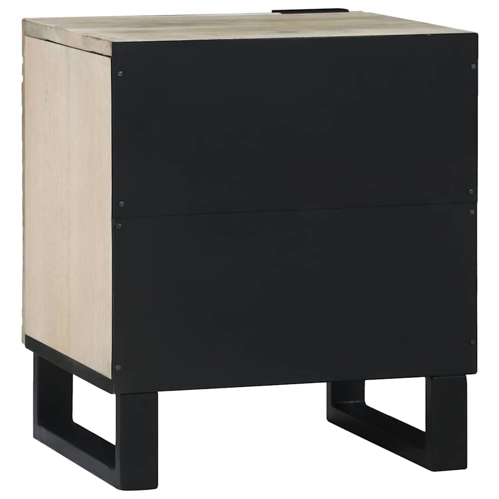 Armadio da Notte Bianco e Nero 40 x 33 x 46 cm