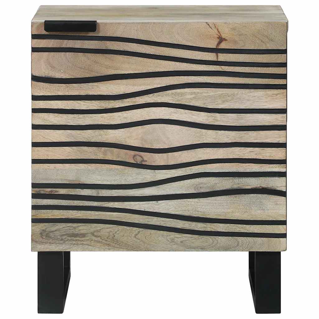 Armadio da Notte Bianco e Nero 40 x 33 x 46 cm