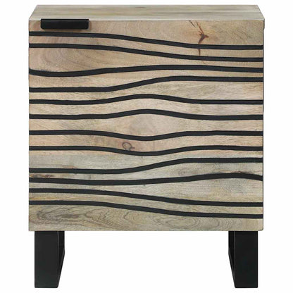 Armadio da Notte Bianco e Nero 40 x 33 x 46 cm