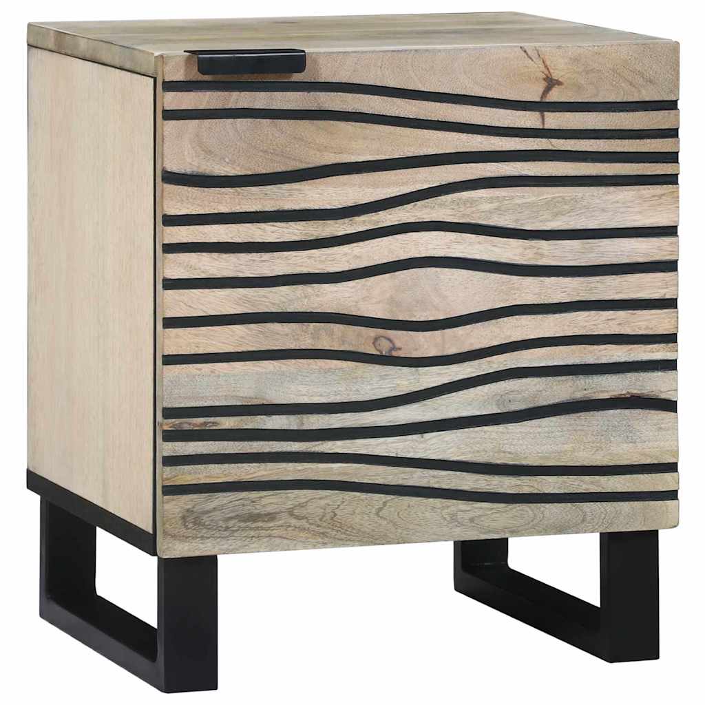 Armadio da Notte 2 pcs Bianco e Nero 40 x 33 x 46 cm