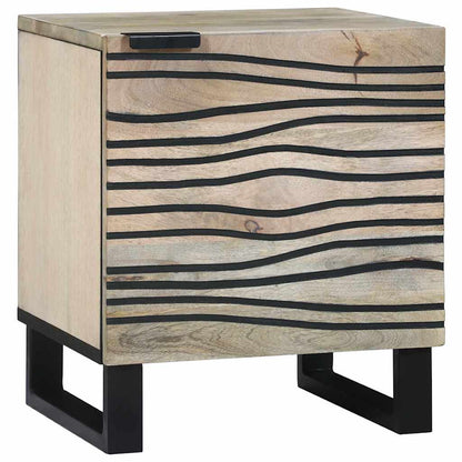 Armadio da Notte 2 pcs Bianco e Nero 40 x 33 x 46 cm