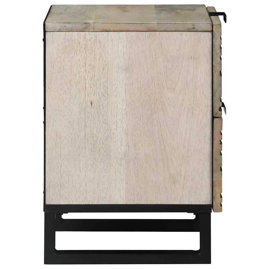 Armadio da Notte 2 pcs Bianco e Nero 40 x 33 x 46 cm