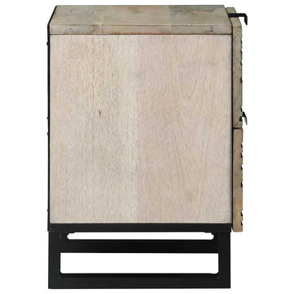 Armadio da Notte 2 pcs Bianco e Nero 40 x 33 x 46 cm