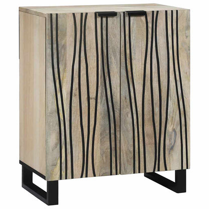 Credenza Bianco 60 x 33,5 x 75 cm Legno di mango massello