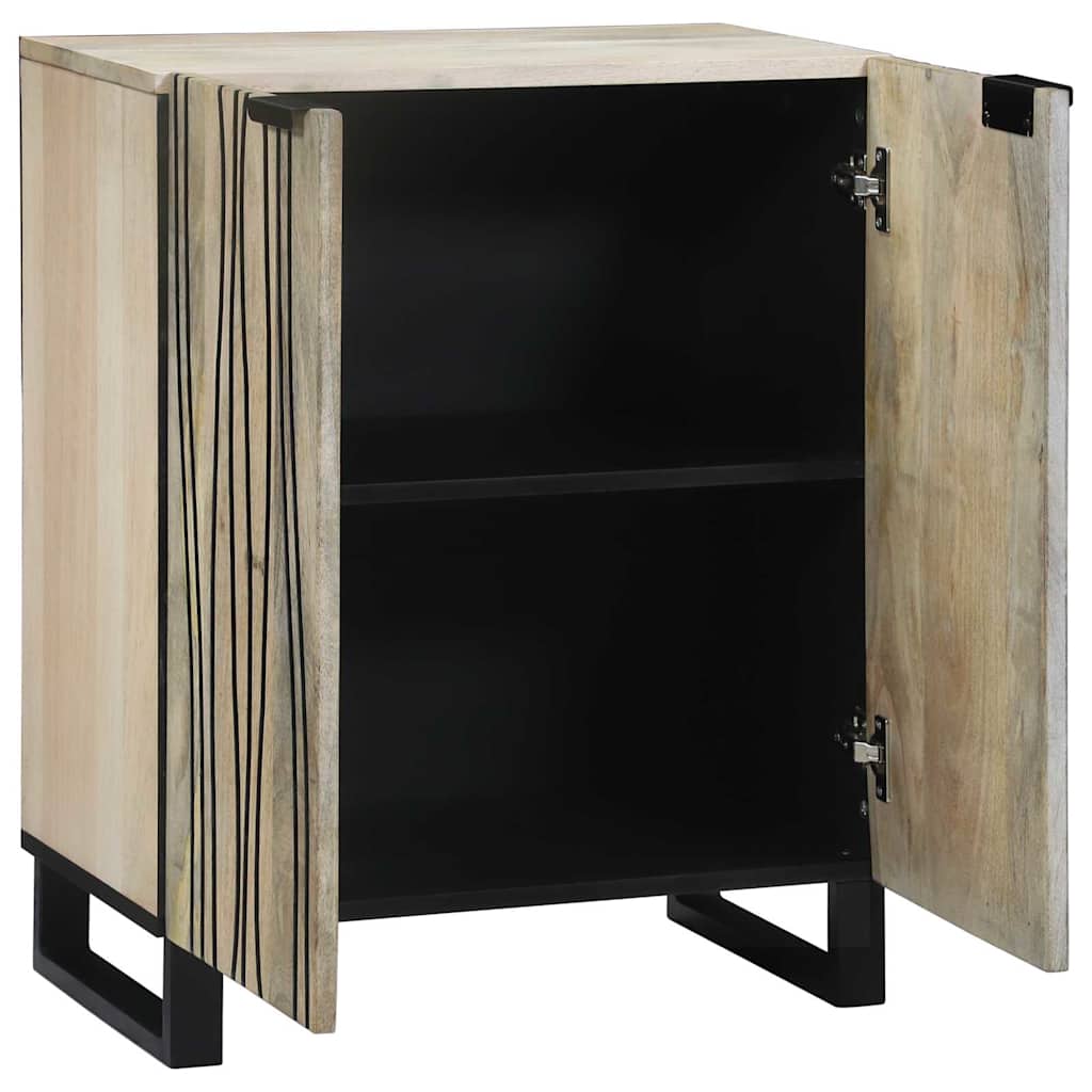 Credenza Bianco 60 x 33,5 x 75 cm Legno di mango massello