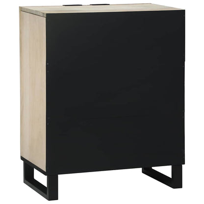 Credenza Bianco 60 x 33,5 x 75 cm Legno di mango massello