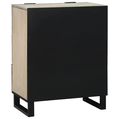 Credenza Bianco 60 x 33.5 x 75 cm Legno massello di mango