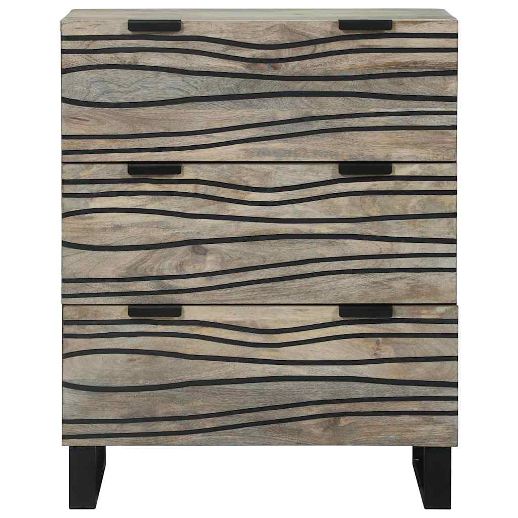 Credenza Bianco 60 x 33.5 x 75 cm Legno massello di mango