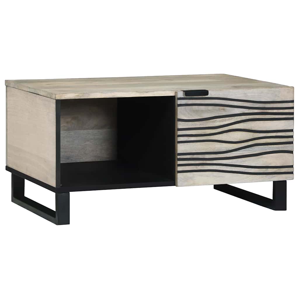 Tavolino da salotto Beige e Nero 80 x 50 x 40 cm