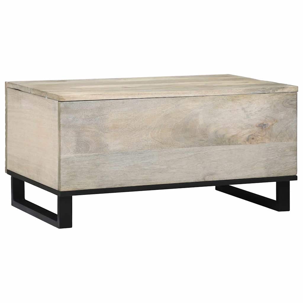 Tavolino da salotto Beige e Nero 80 x 50 x 40 cm