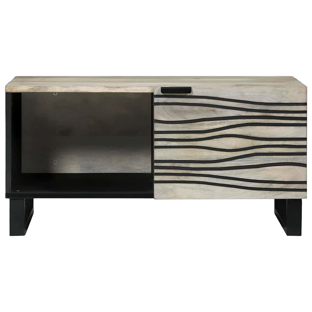Tavolino da salotto Beige e Nero 80 x 50 x 40 cm