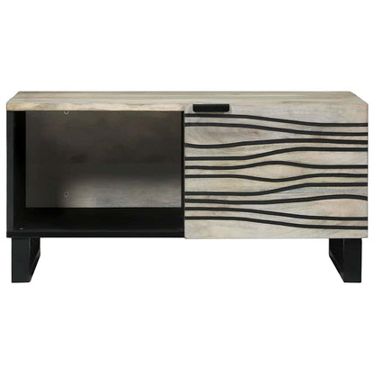 Tavolino da salotto Beige e Nero 80 x 50 x 40 cm