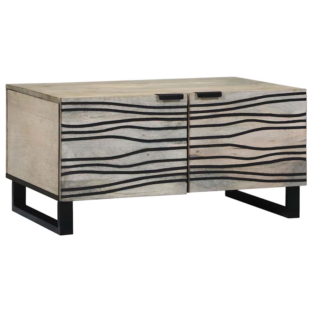 Tavolino da salotto Beige e Nero 80 x 50 x 40 cm