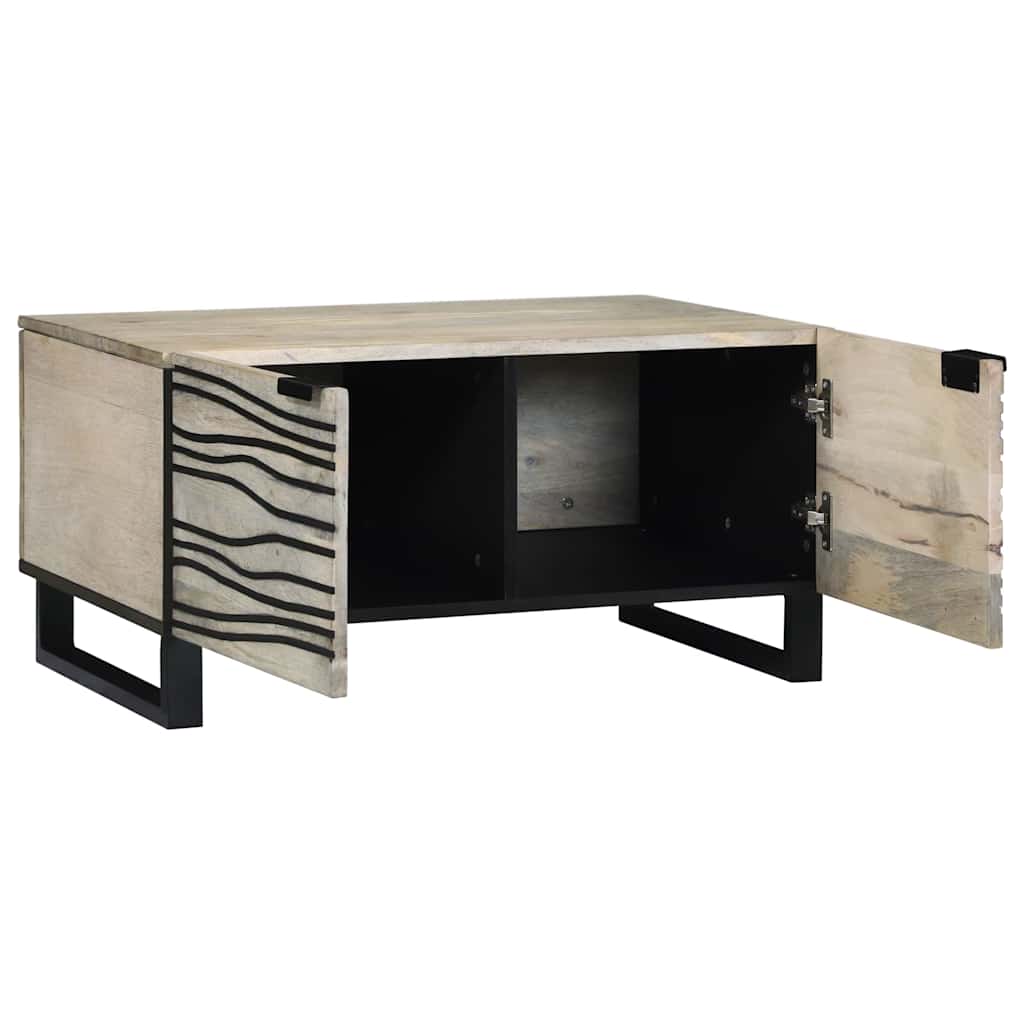 Tavolino da salotto Beige e Nero 80 x 50 x 40 cm