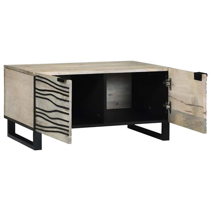 Tavolino da salotto Beige e Nero 80 x 50 x 40 cm