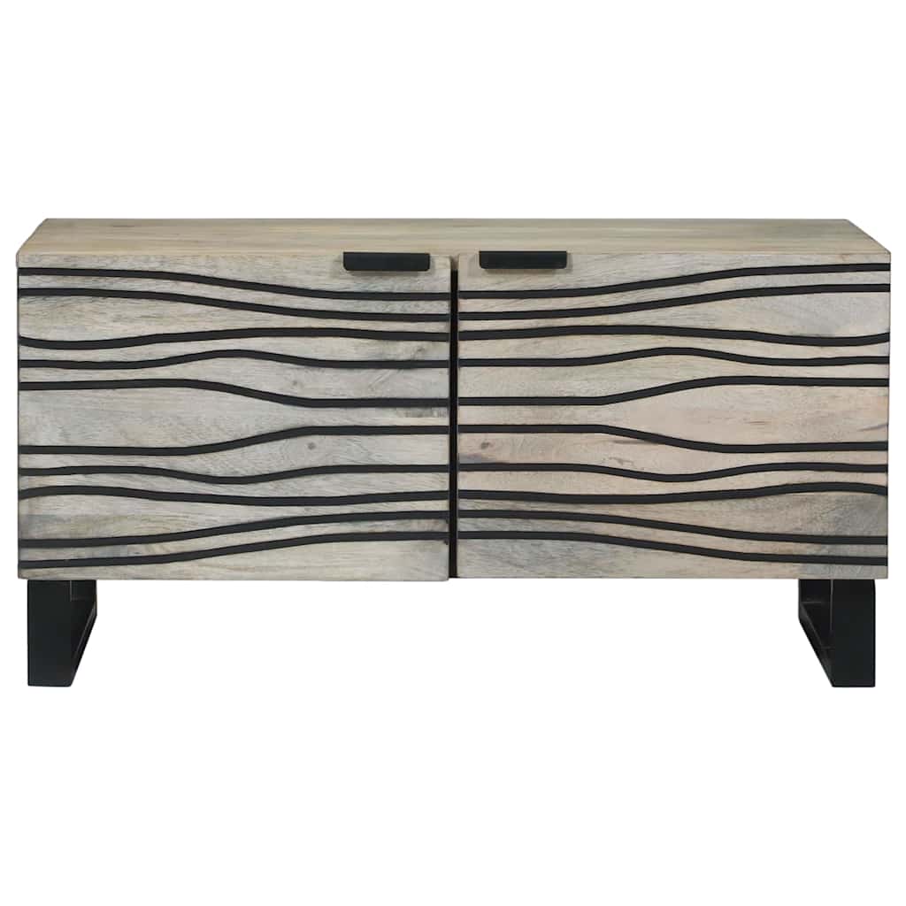 Tavolino da salotto Beige e Nero 80 x 50 x 40 cm